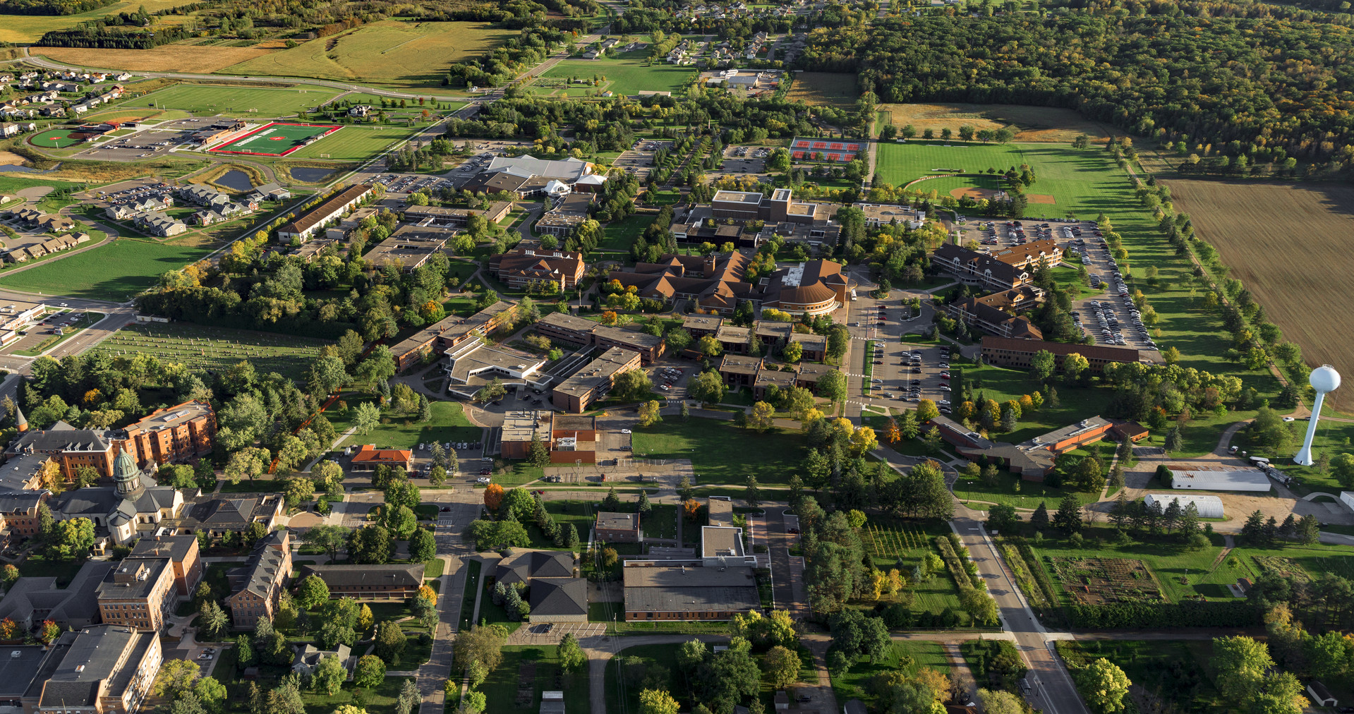 Aerial view of College of Saint Benedict