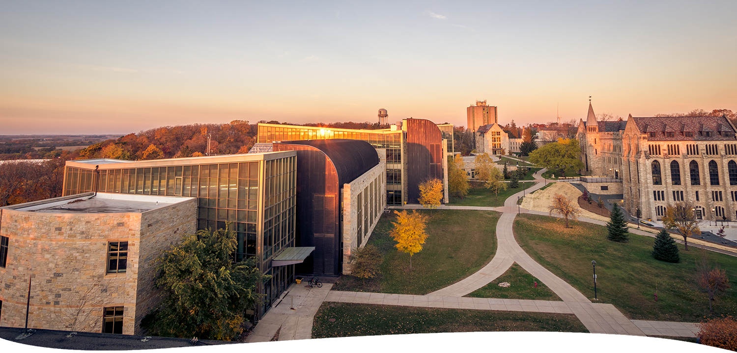 St. Olaf College campus at dusk