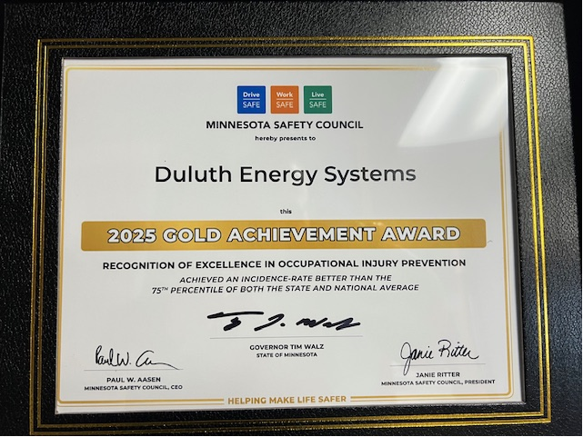 Gold Achievement Award, Governor's Workplace Safety Award